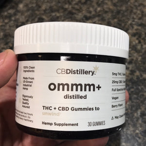 Ommm + distilled THC + CBD