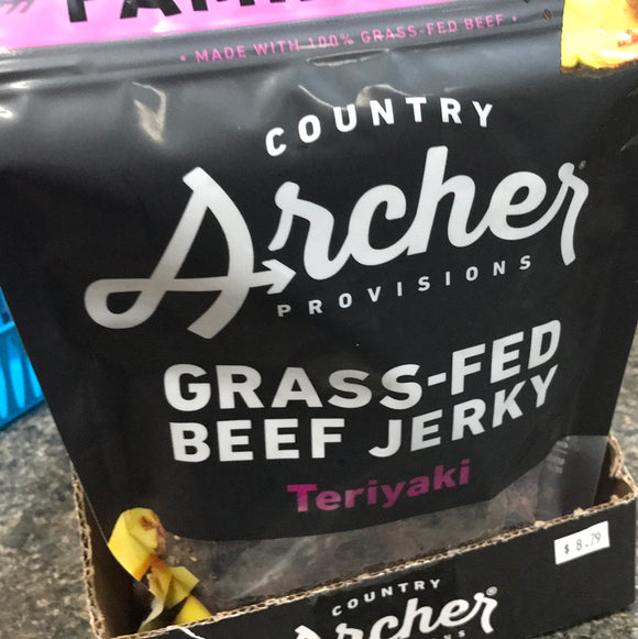 Country Archer Grass-Fed Beef Jerky Teriyaki