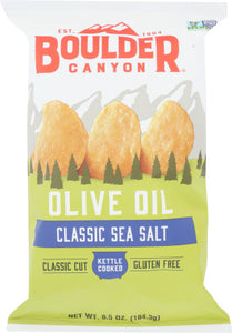 Olive Oil Classic Sea Salt Chips Boulder Canyon