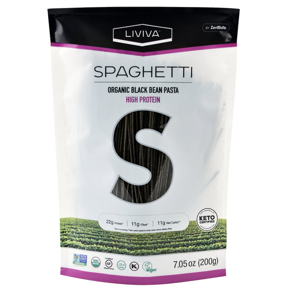 Organic Black Bean Spaghetti Pasta Liviva