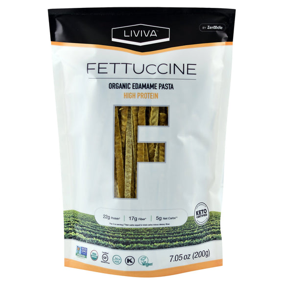 Organic Edamame Fettuccine Pasta Liviva