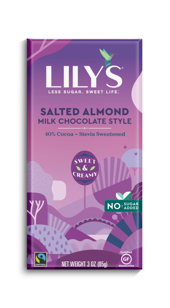 Lily's Sweets Salted Almond Milk Chocolate Style