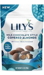 Lily's Sweets Milk Chocolate Style Covered Almonds