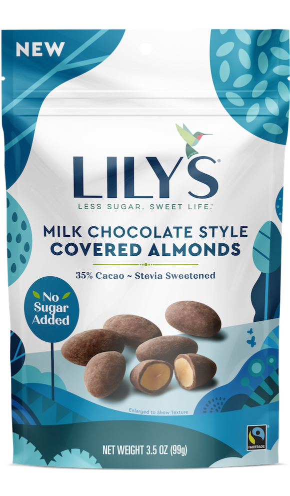 Lily's Sweets Milk Chocolate Style Covered Almonds