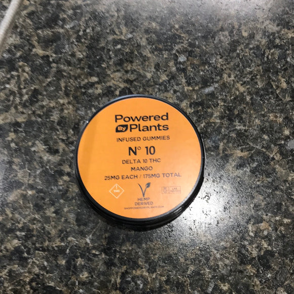 Powered by Plants Infused Gummies No.10 Delta 10 THC Mango